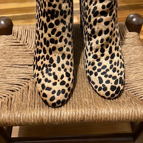 J. Crew Ankle Boots Calf Hair Block Heel - Picture 8 of 11